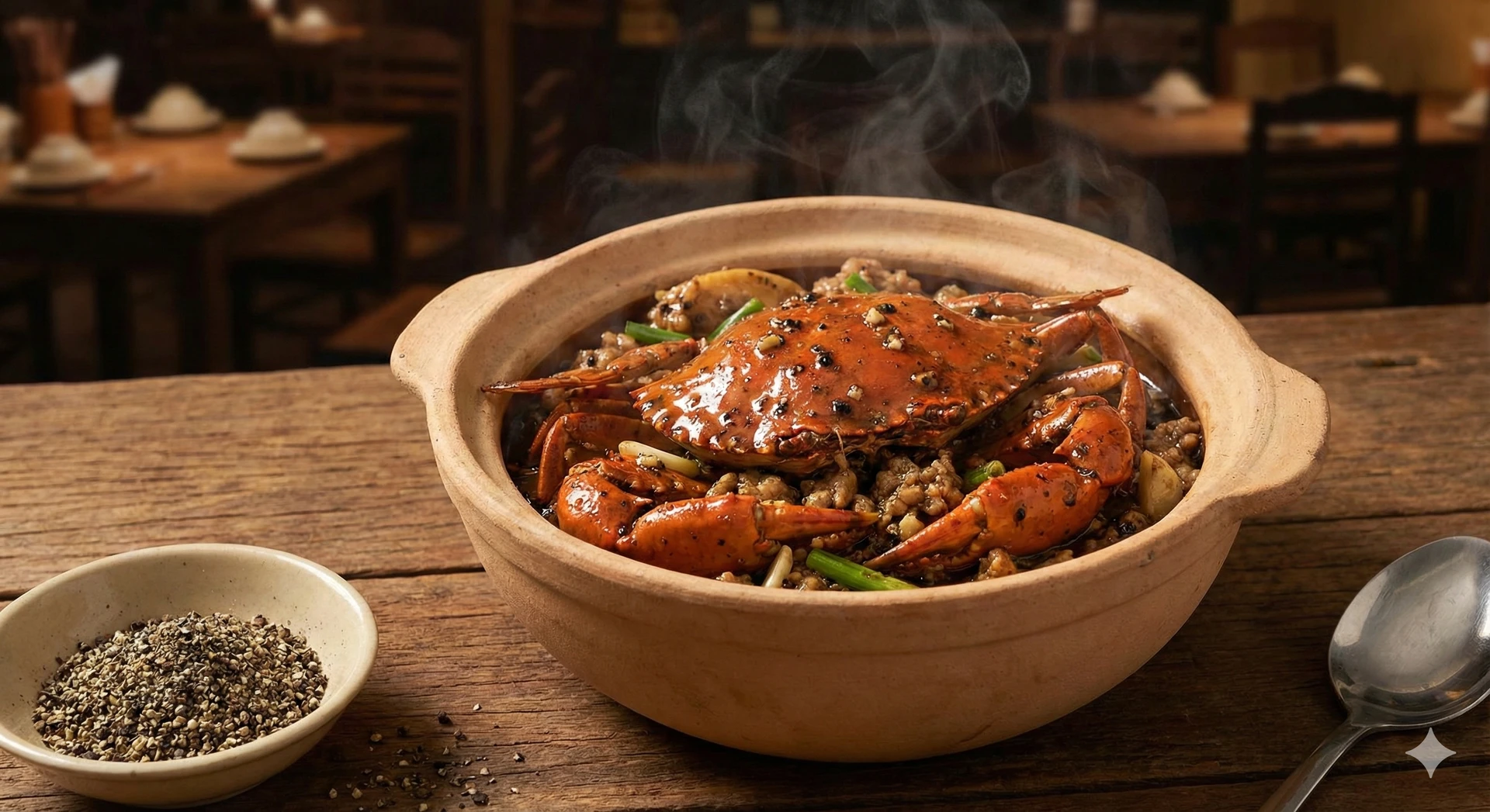 Món cua sốt tiêu đen