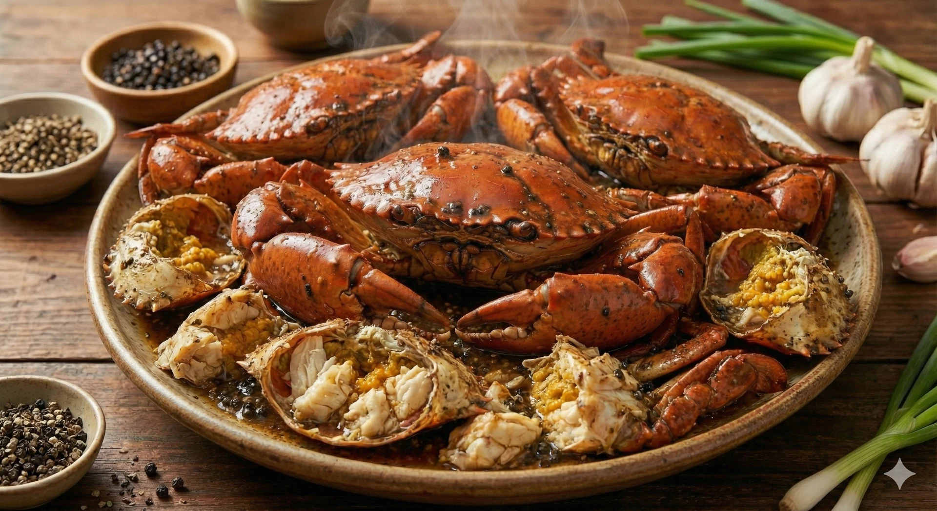 Spicy Black Pepper Crab dish from Mekong Delta