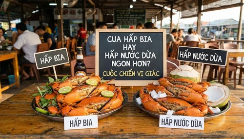 Tại sao Cua hấp bia lại ngon hơn hấp nước dừa?