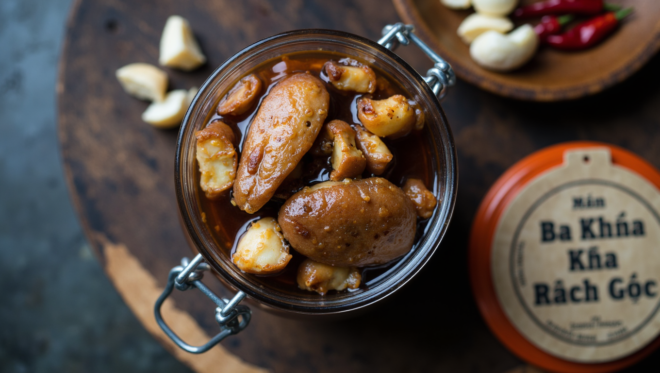 Hũ mắm ba khía Rạch Gốc hấp dẫn