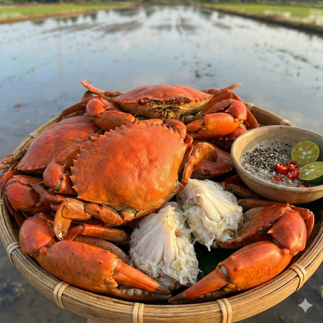 Mekong Delta Crab, presented beautifully with a hint of mystery
