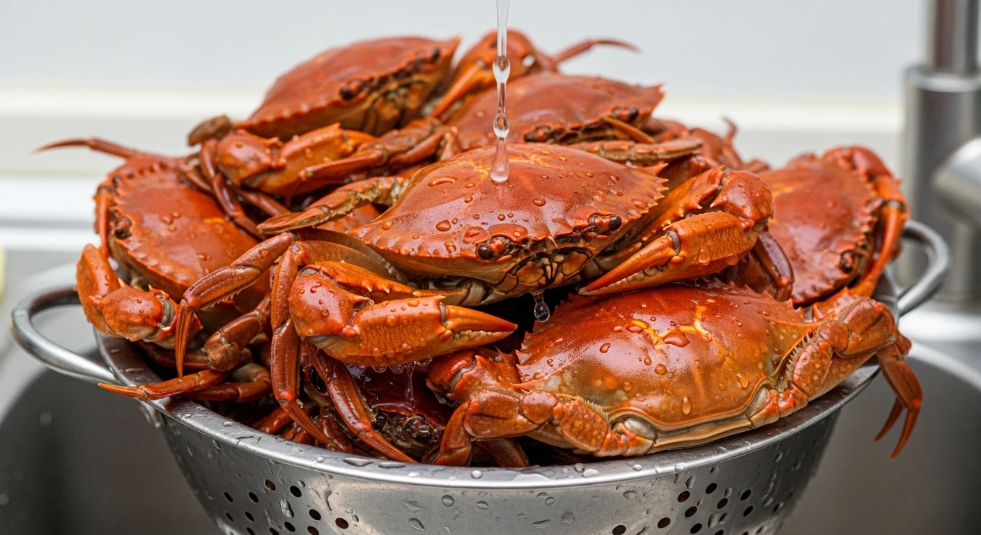 Ba khía muối đã sơ chế, để ráo nước chuẩn bị trộn