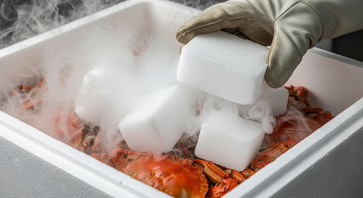 Bước 4: Đặt đá khô lên trên