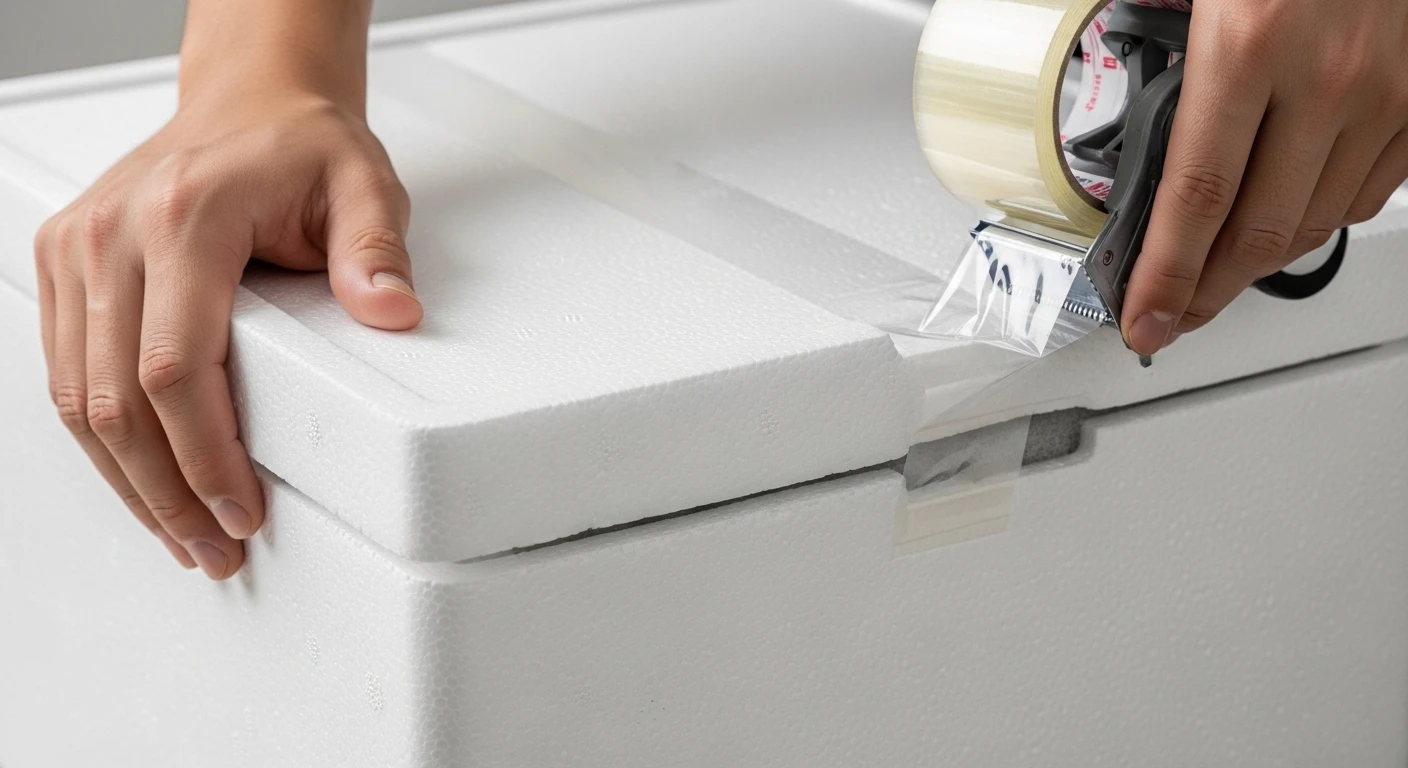 Bước 5: Chèn giấy báo và đóng nắp