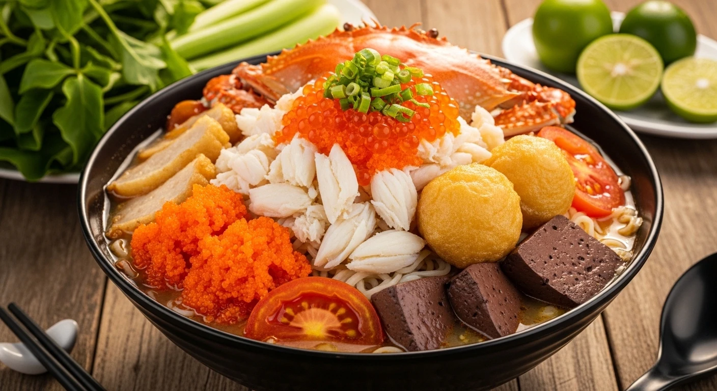 Bát bún riêu cua biển khổng lồ thơm ngon hấp dẫn