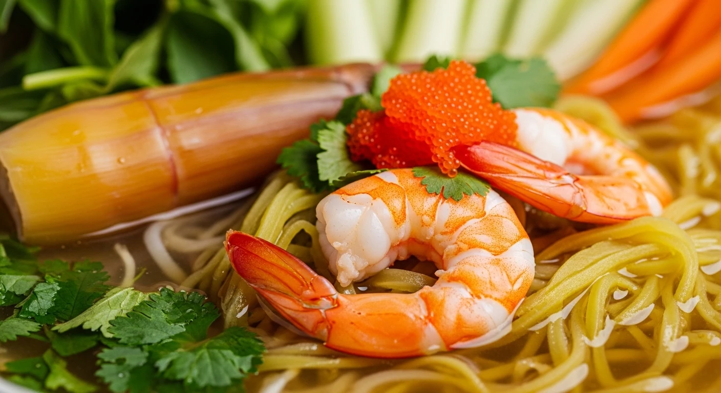 Tôm Càng Xanh Lột Vỏ Nấu Bún Riêu Nước Trong Thanh Vị Khác Lạ