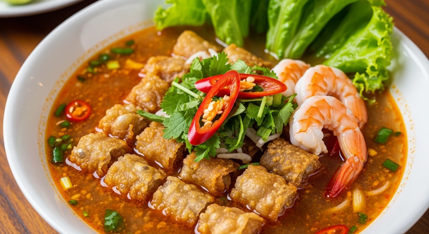 Bún Tôm Sú Băm Nấu Chả Lá Lốt Hà Thành Chuẩn Vị