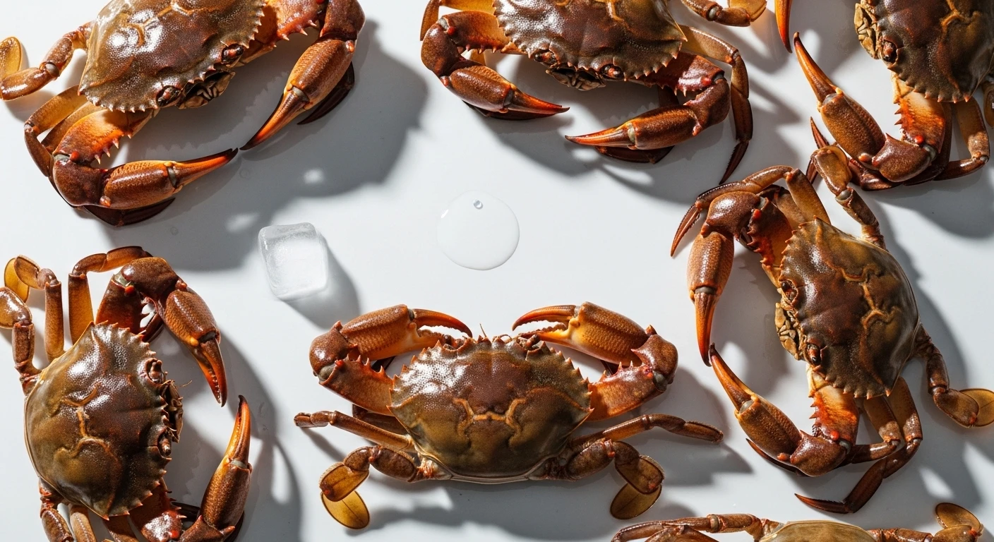 Cua tươi sống sẵn sàng để cấp đông