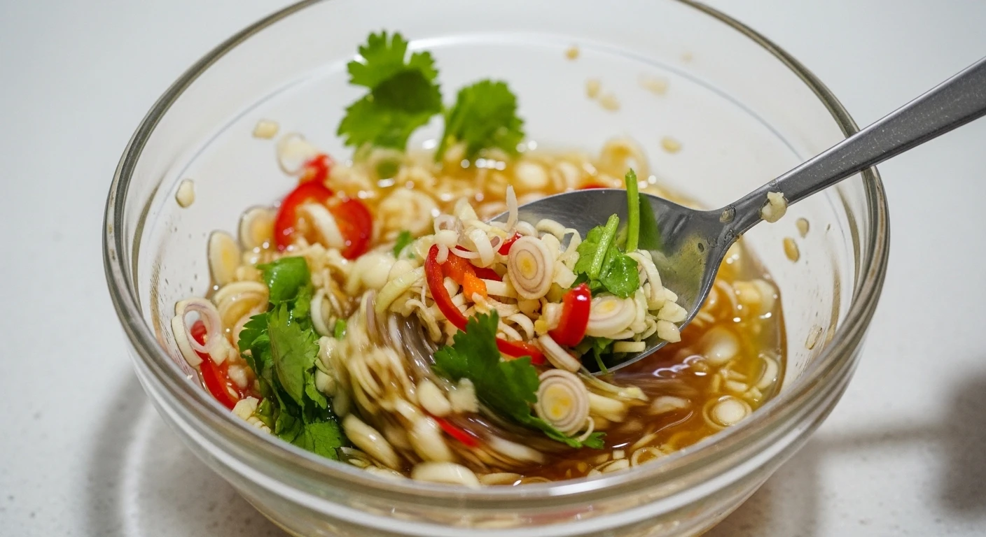 Pha trộn sốt sả ớt