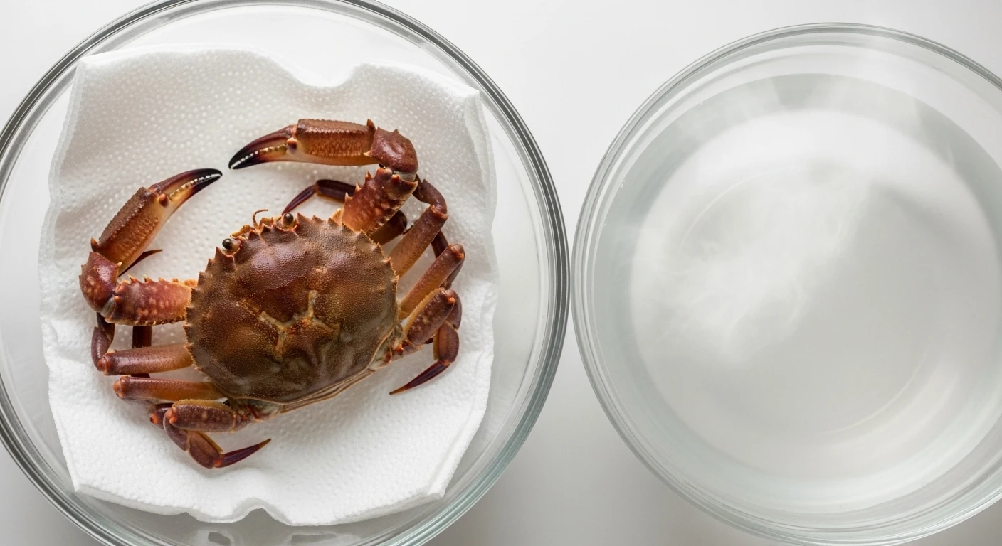 Rã đông cua biển bằng hơi nước