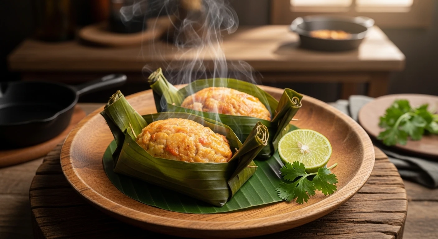 Chả Cua Bể Hấp Lá Chuối thơm lừng, hấp dẫn