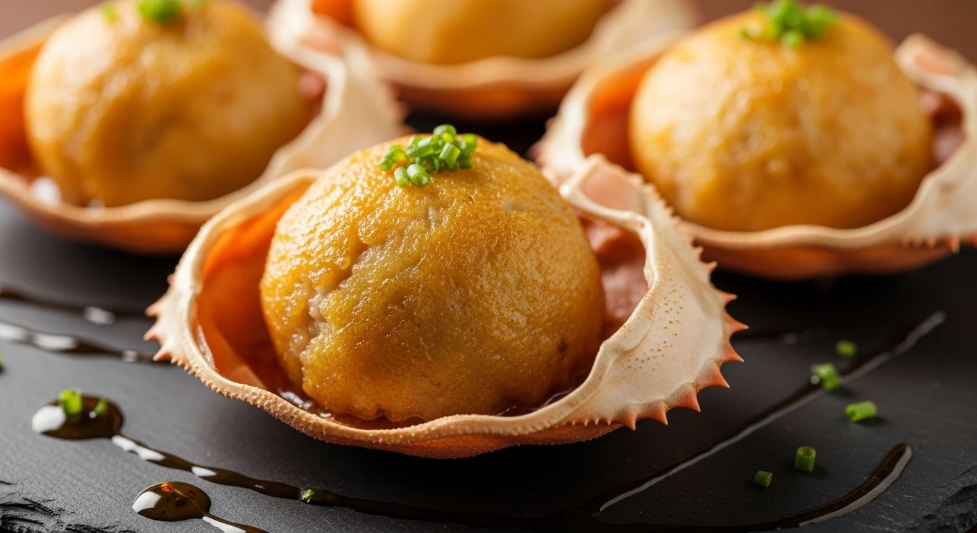 Chả cua nhồi mai cua hấp dẫn