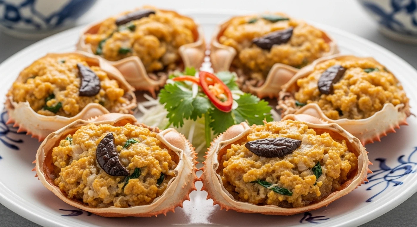 Chả Ghẹ Hấp Mai Nguyên Bản đẹp mắt