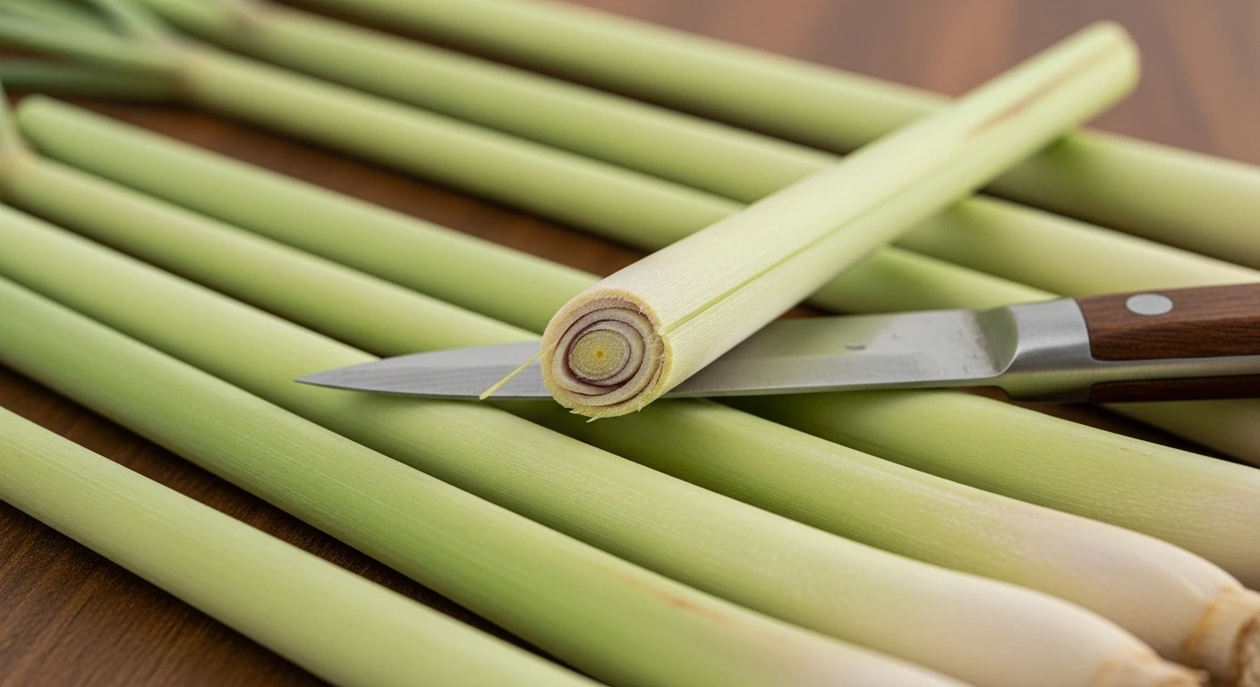 Chuẩn bị củ sả để bọc chả tôm