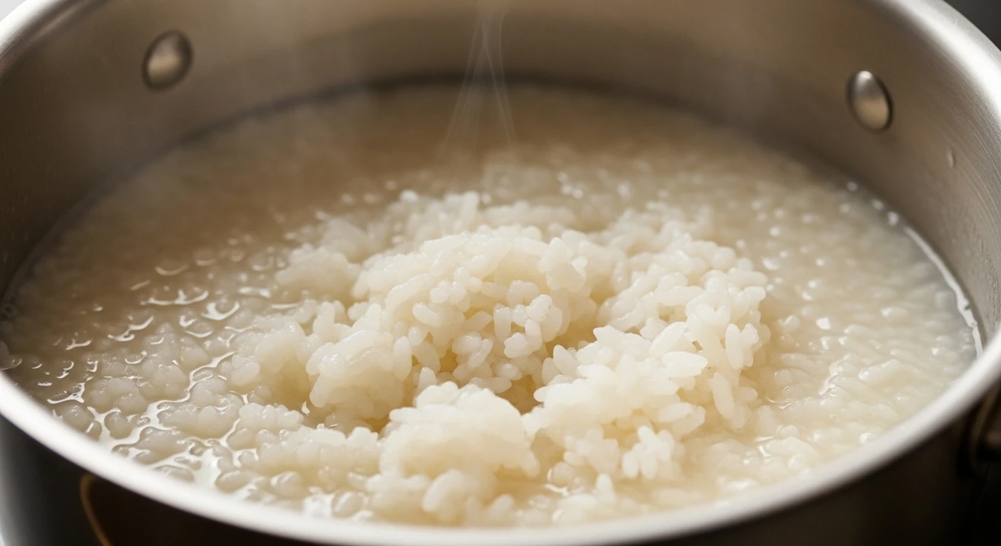 Nấu cháo trắng nhừ mịn