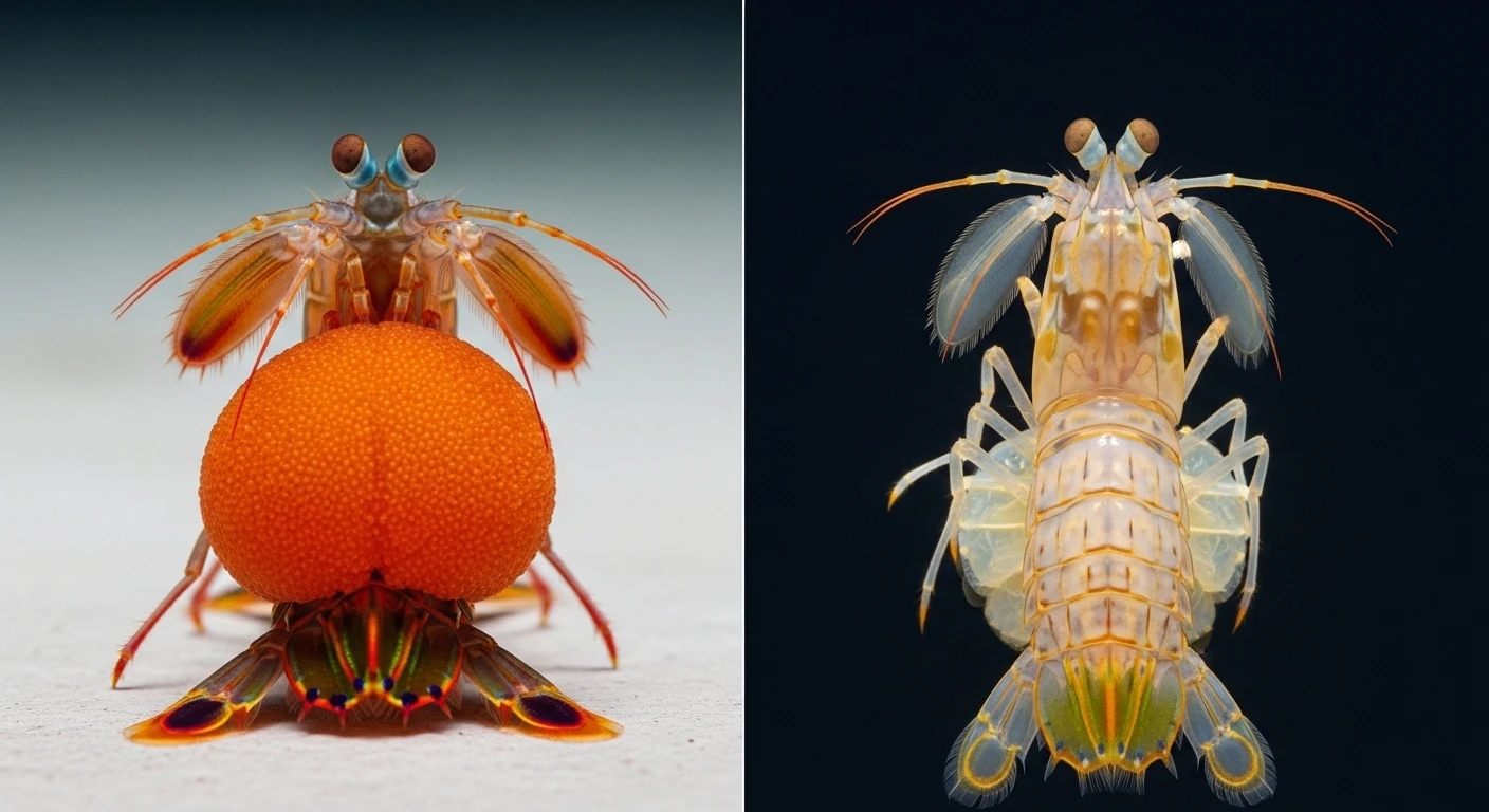 So sánh tôm tít đực và cái