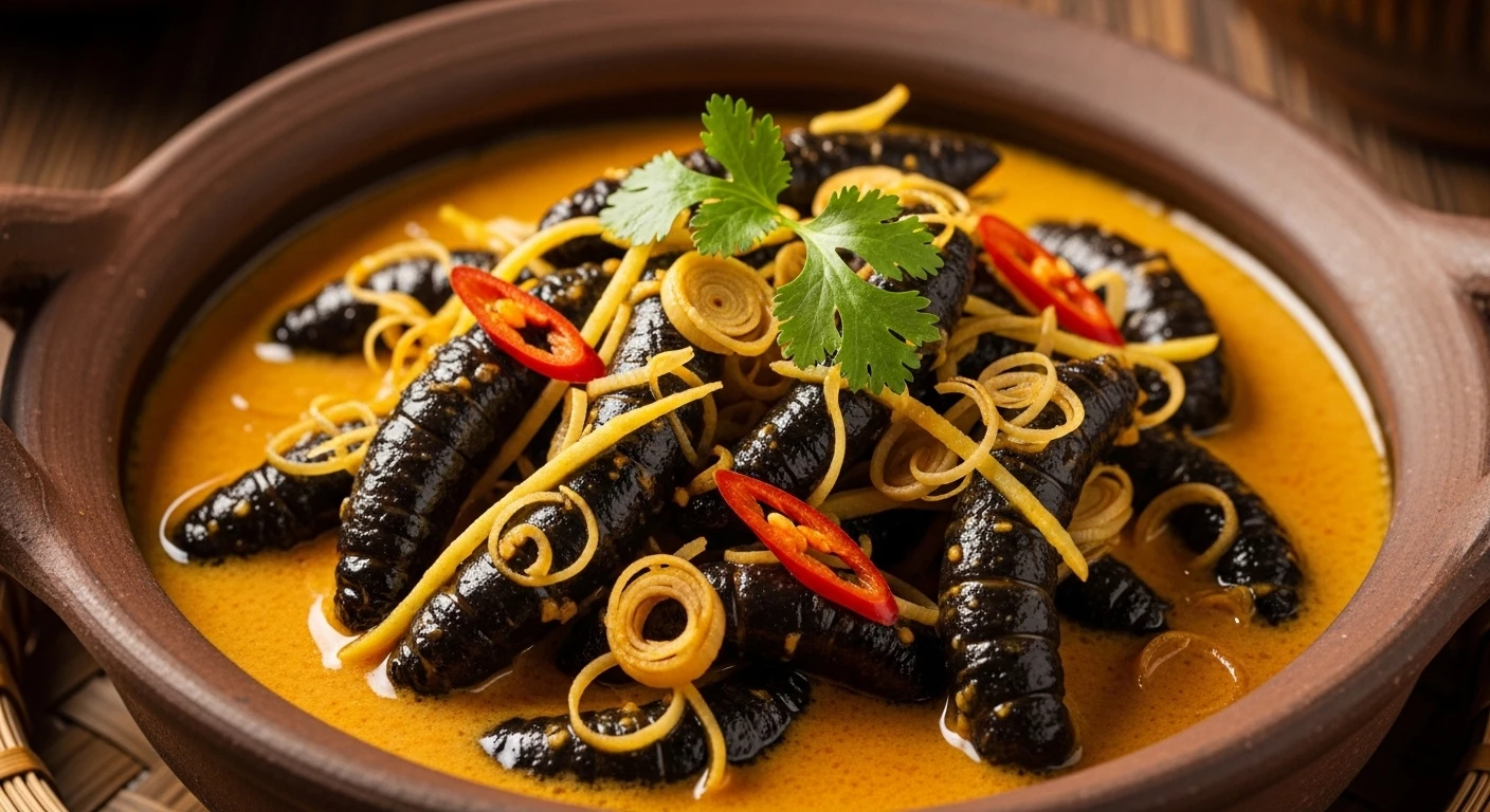 Mud Creepers Stir-fried with Rich Coconut Milk & Lemongrass