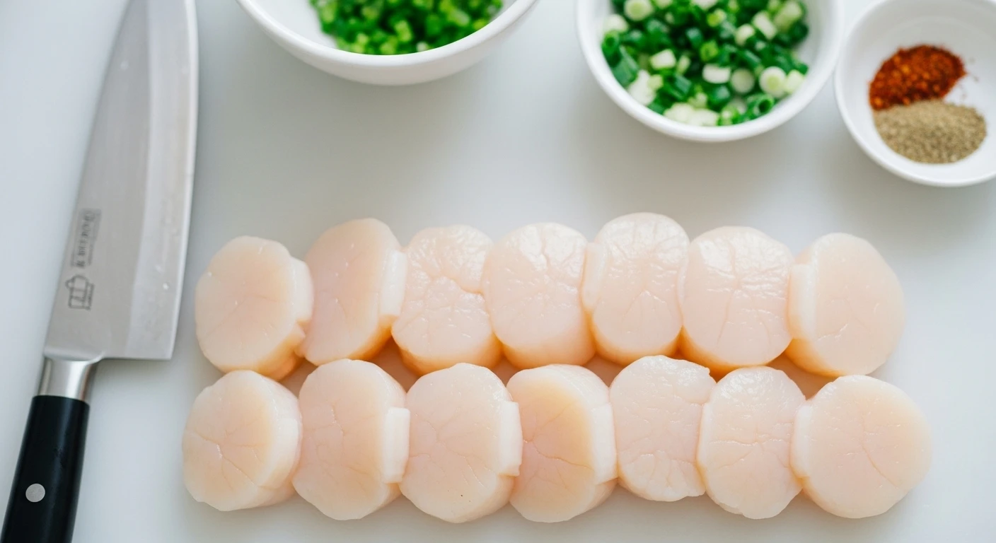 Còi biên mai tươi sống chuẩn bị chế biến