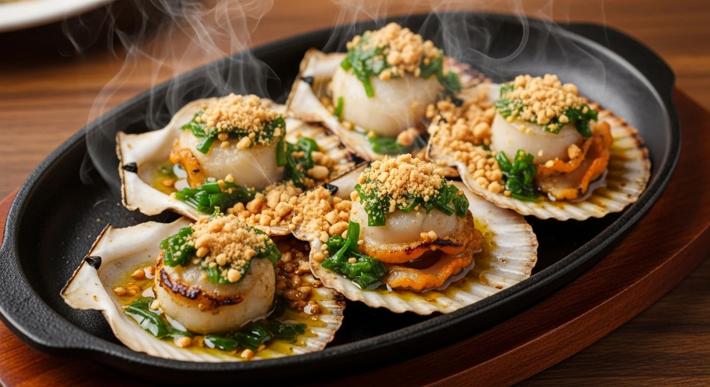 Đĩa Còi Biên Mai Nướng Mỡ Hành thơm lừng, hấp dẫn