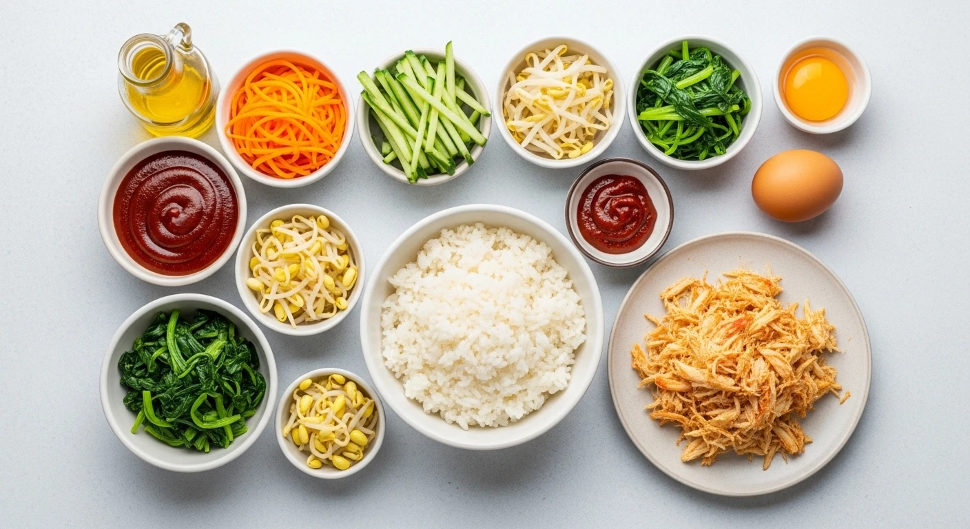 Nguyên liệu làm cơm trộn cua: Cua thịt Y, rau củ, cơm trắng