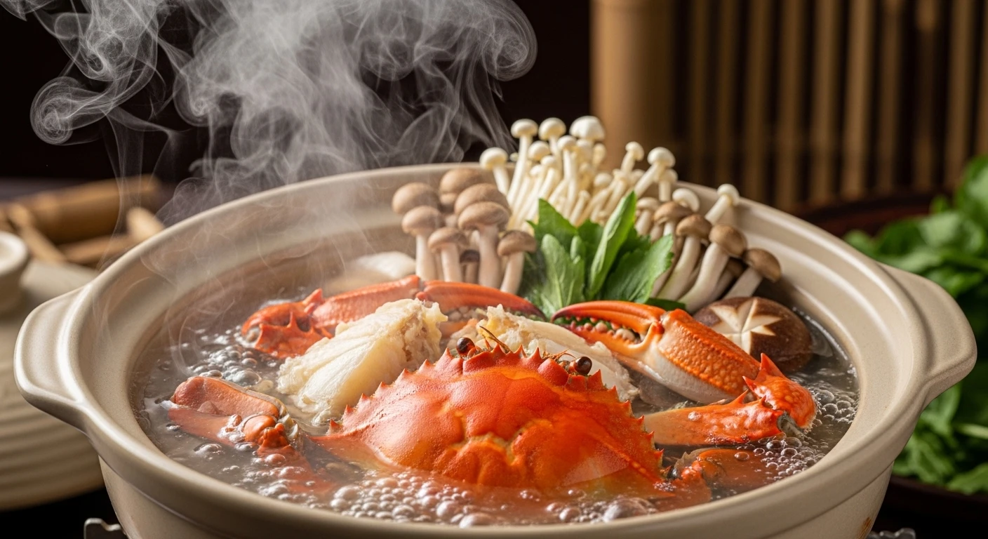 Mud Crab & Mixed Mushroom Clear Hotpot