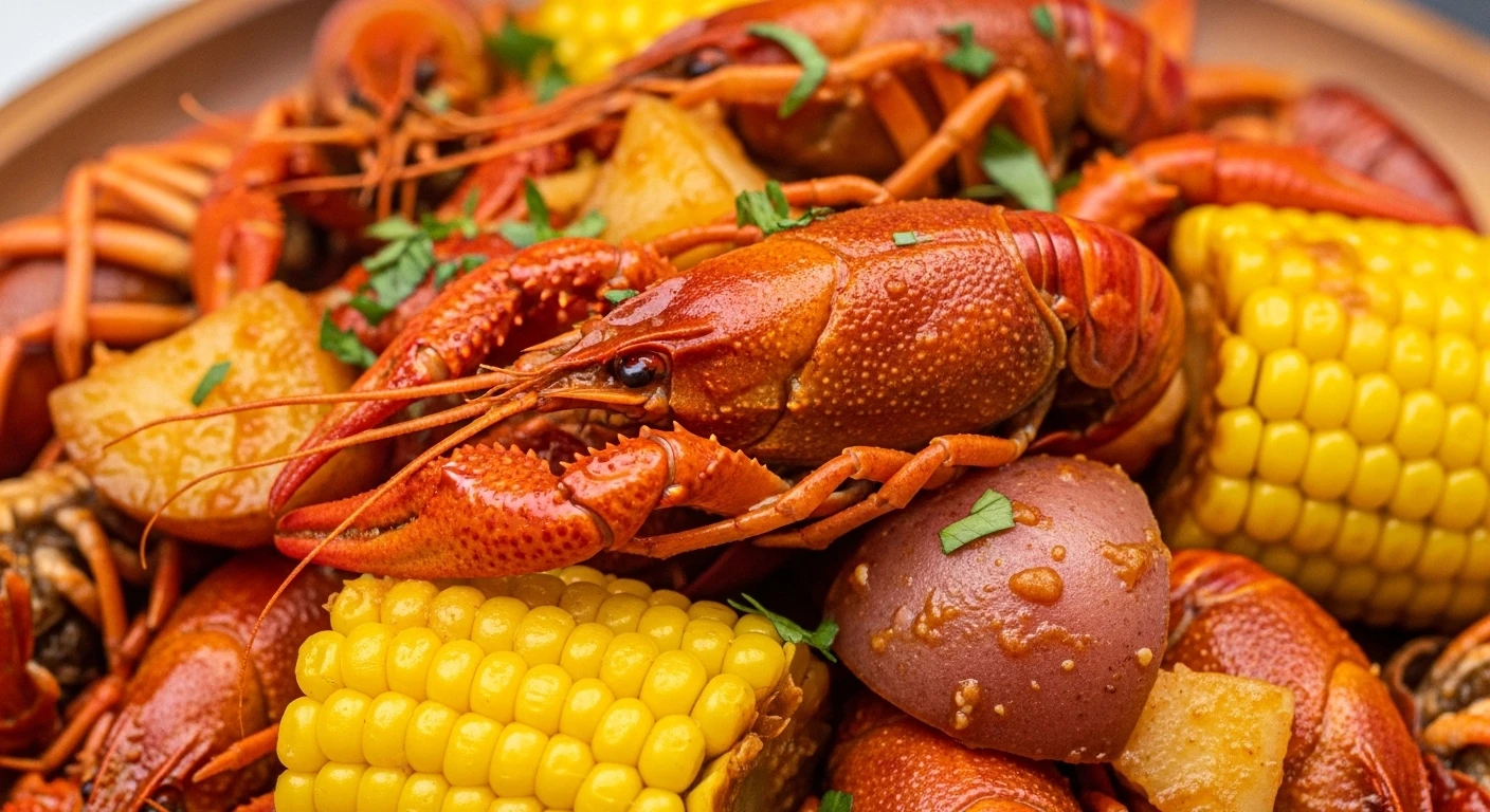 Tôm hùm đất sốt Cajun hấp dẫn