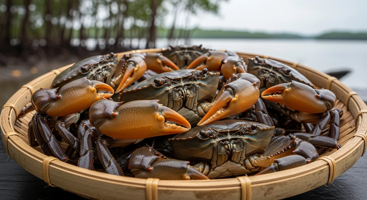 Cua Cà Mau tươi ngon chuẩn bị xuất khẩu