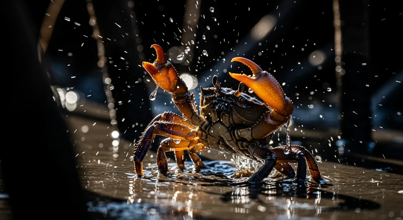 Cua Cà Mau tươi sống trong rừng đước