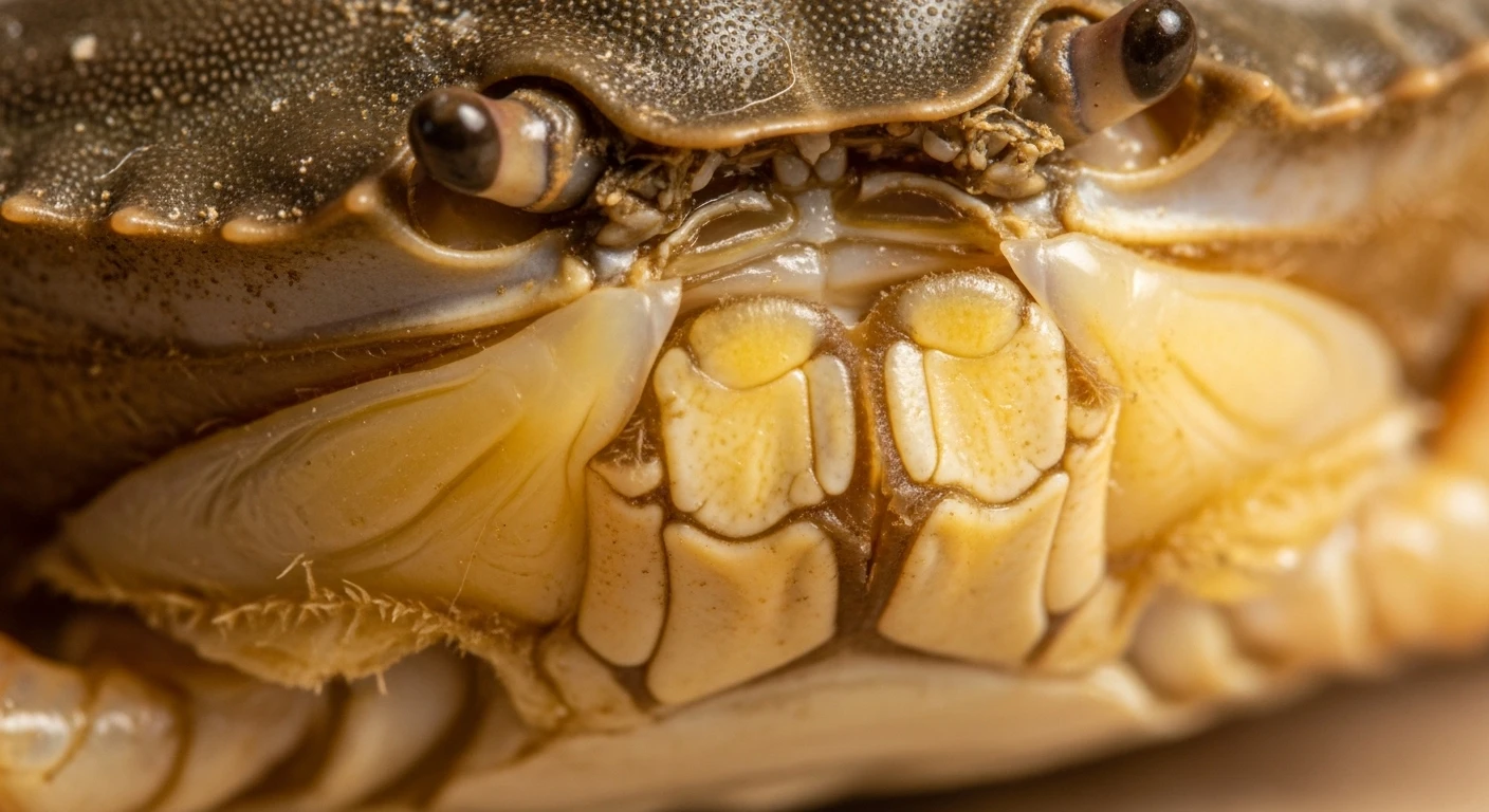 Cận cảnh lớp vỏ non mềm của cua cốm