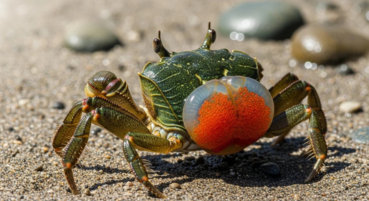 Cua gạch xanh tươi sống với phần gạch màu xanh đặc trưng