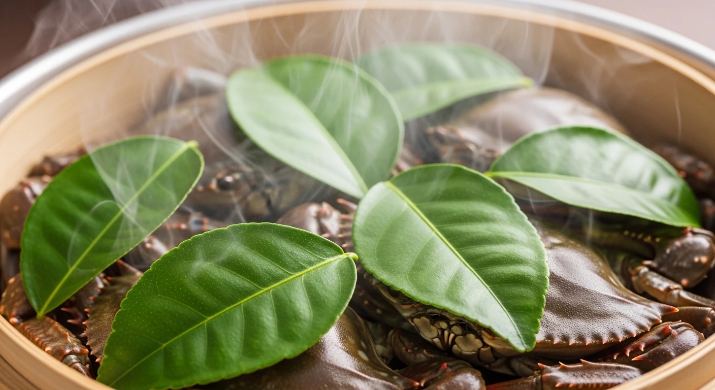 Cận cảnh cua hấp lá chanh tươi ngon, hấp dẫn