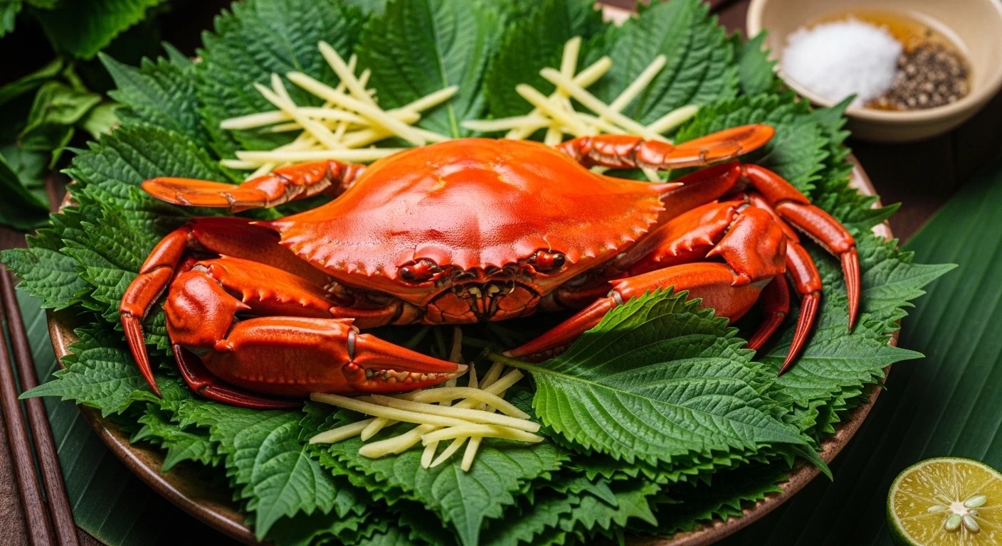 Cua Hấp Lá Tía Tô Đuổi Hàn Khí