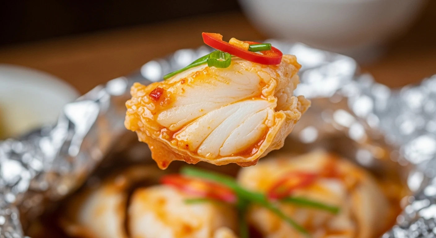 Cua nướng sa tế giấy bạc hấp dẫn