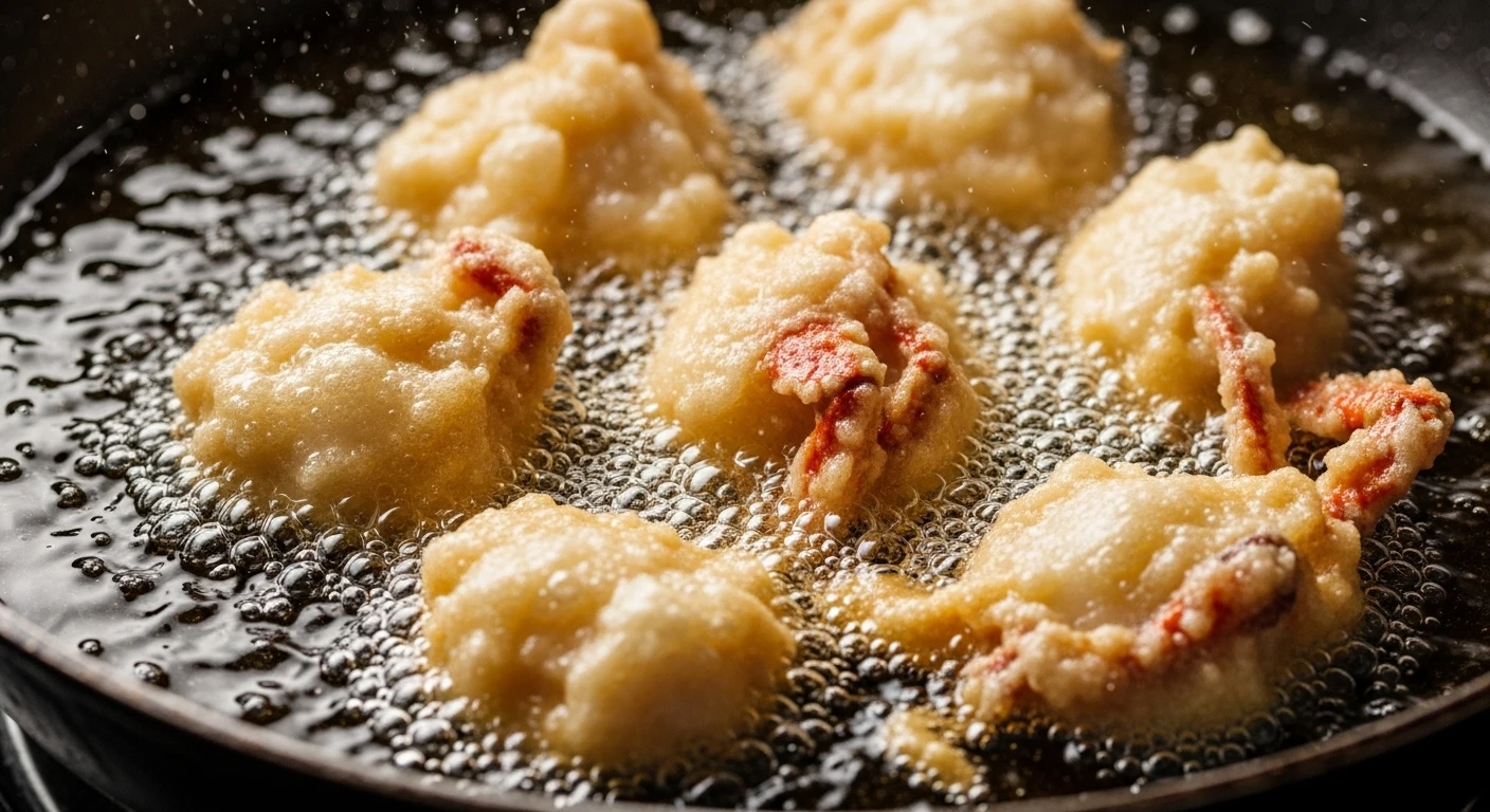 Chiên cua vàng giòn