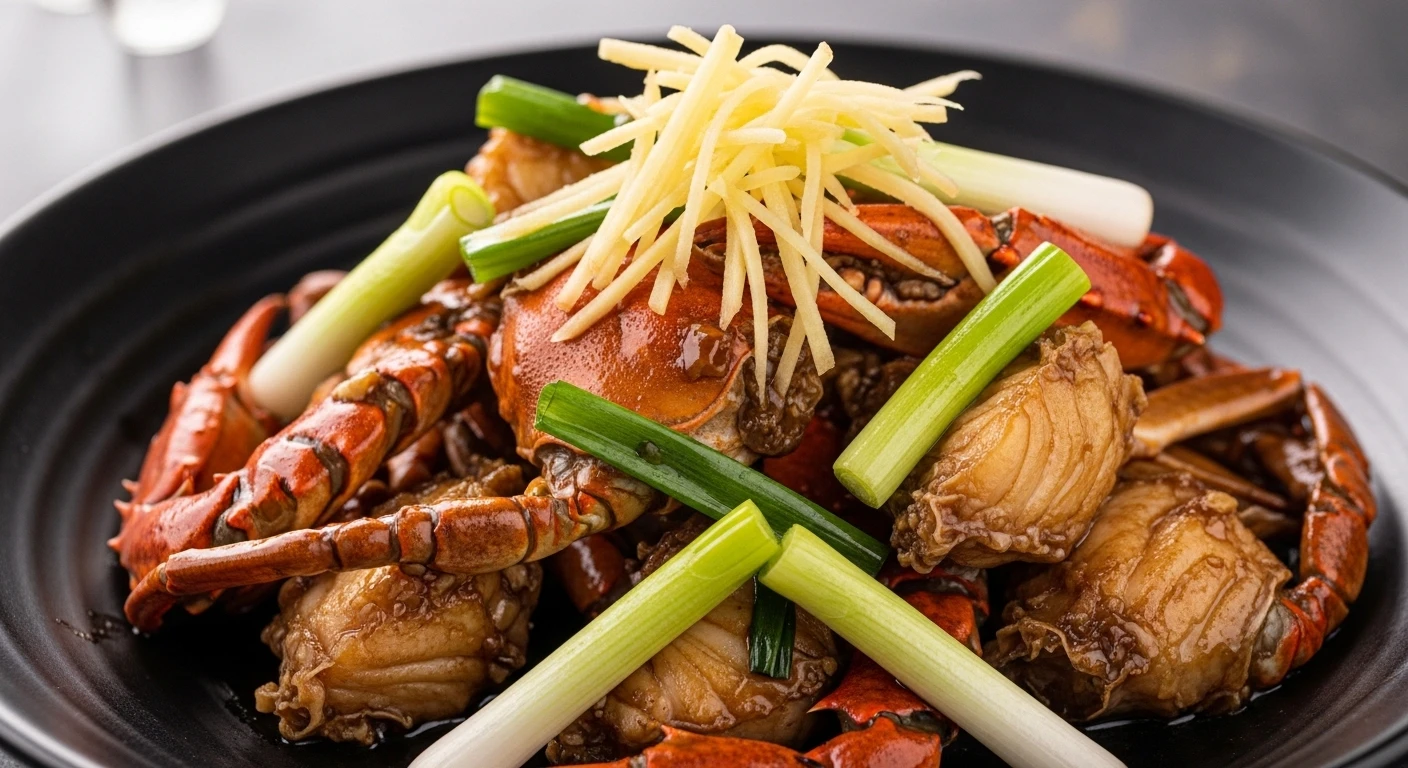 Cua Sốt Xì Dầu Hành Gừng