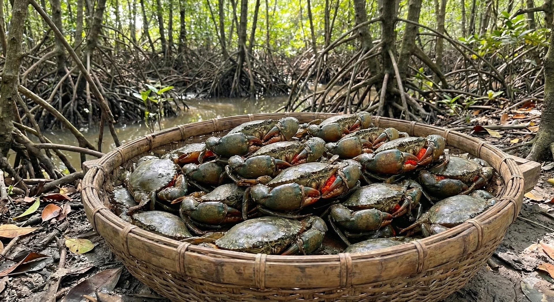 Một khay cua gạch son tươi ngon, minh họa cho loại cua gạch chất lượng cao và có giá trị.