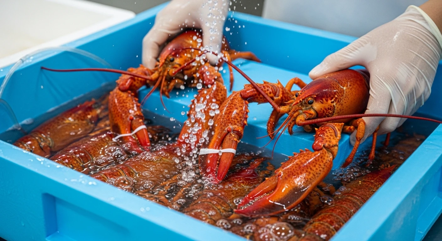 Quy trình xử lý lạnh tôm càng xanh trước khi đóng gói