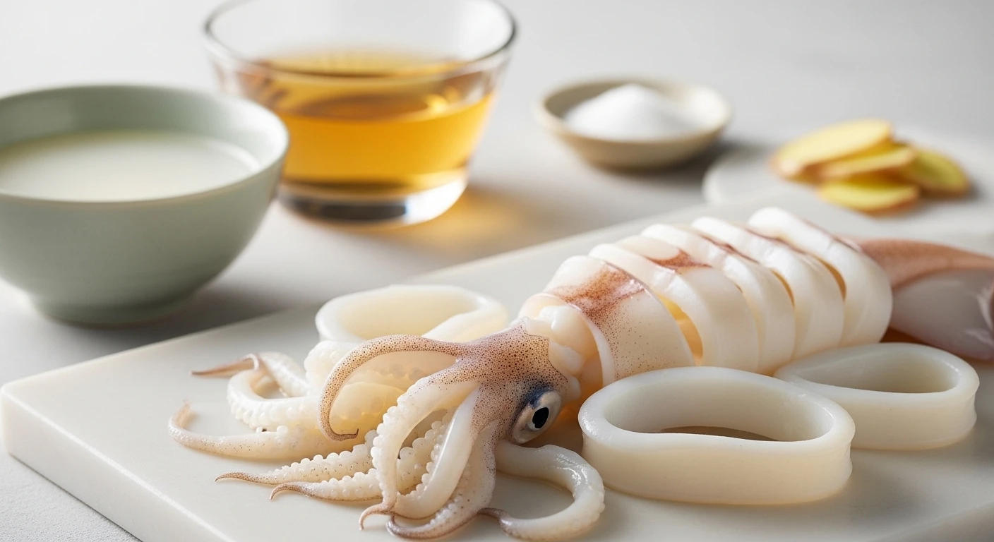 Eliminate Fresh Squid Odor with Rice Water and Ginger Wine