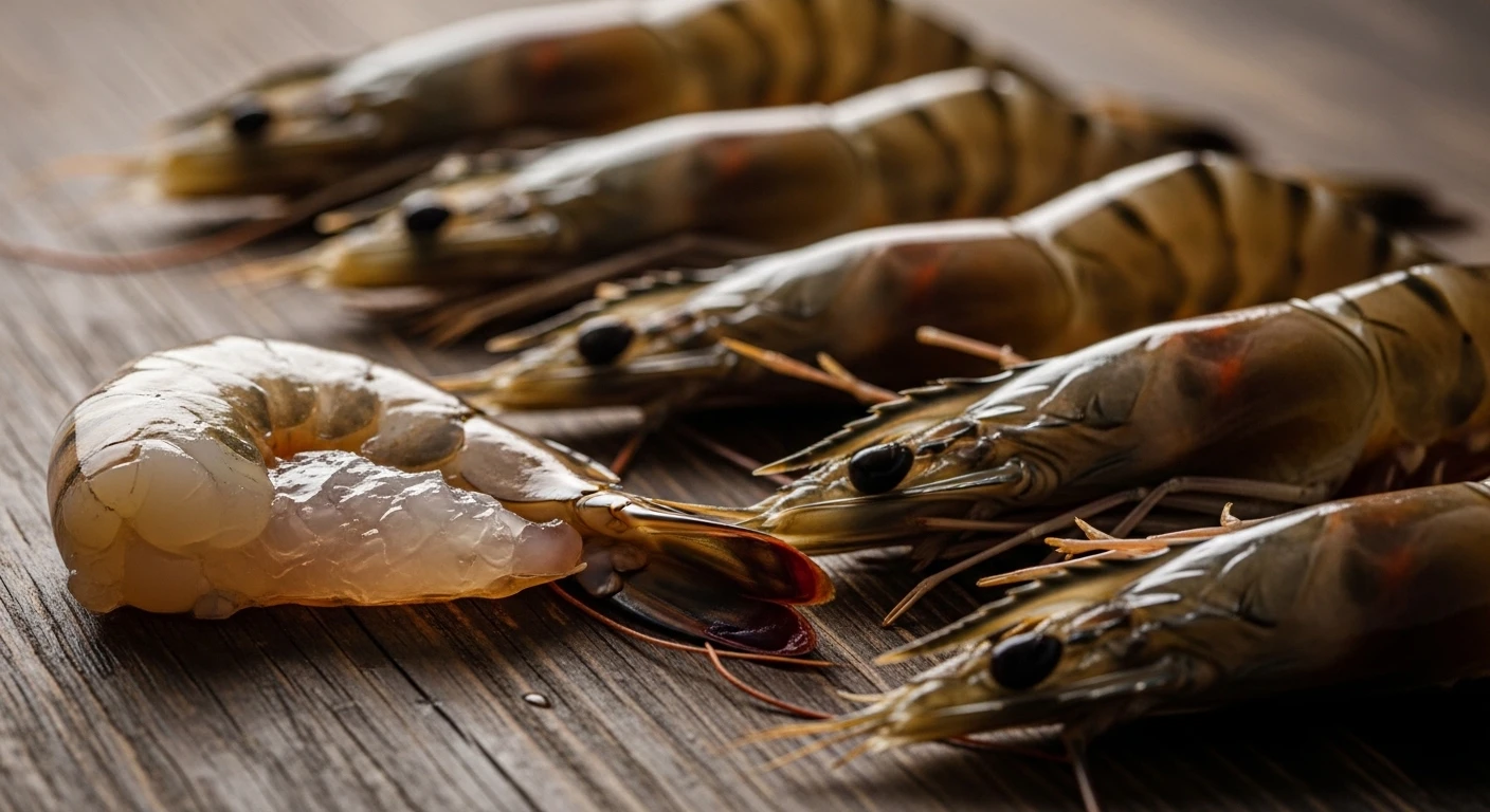 Agar Jelly Injected Tiger Prawns