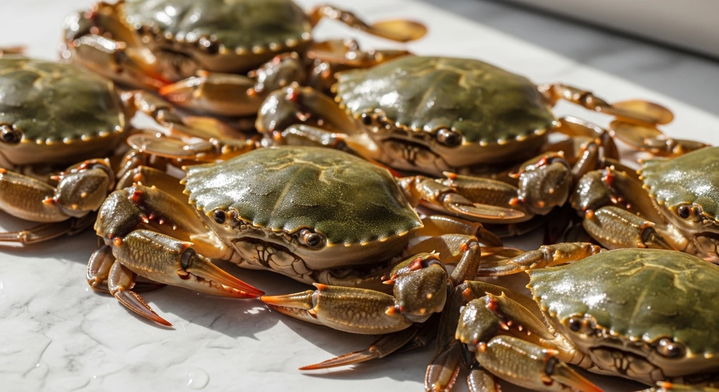 Ghẹ lột tươi sống chuẩn bị chế biến