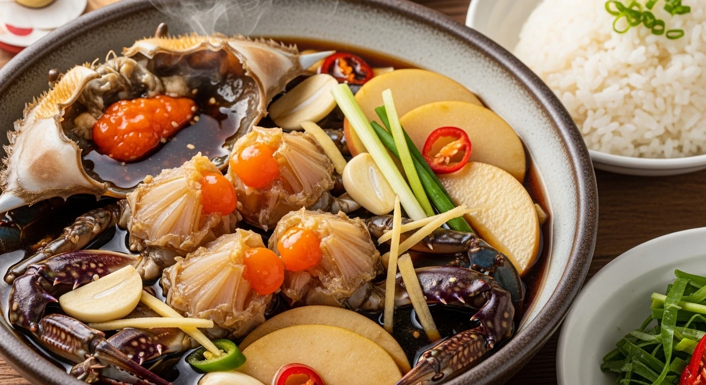 Ghẹ ngâm tương Ganjang hấp dẫn