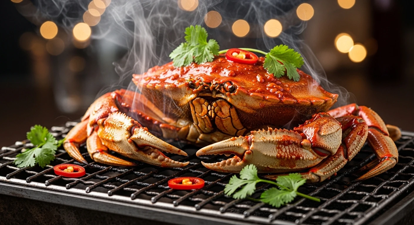 Ghẹ Nướng Sa Tế Cực Cay