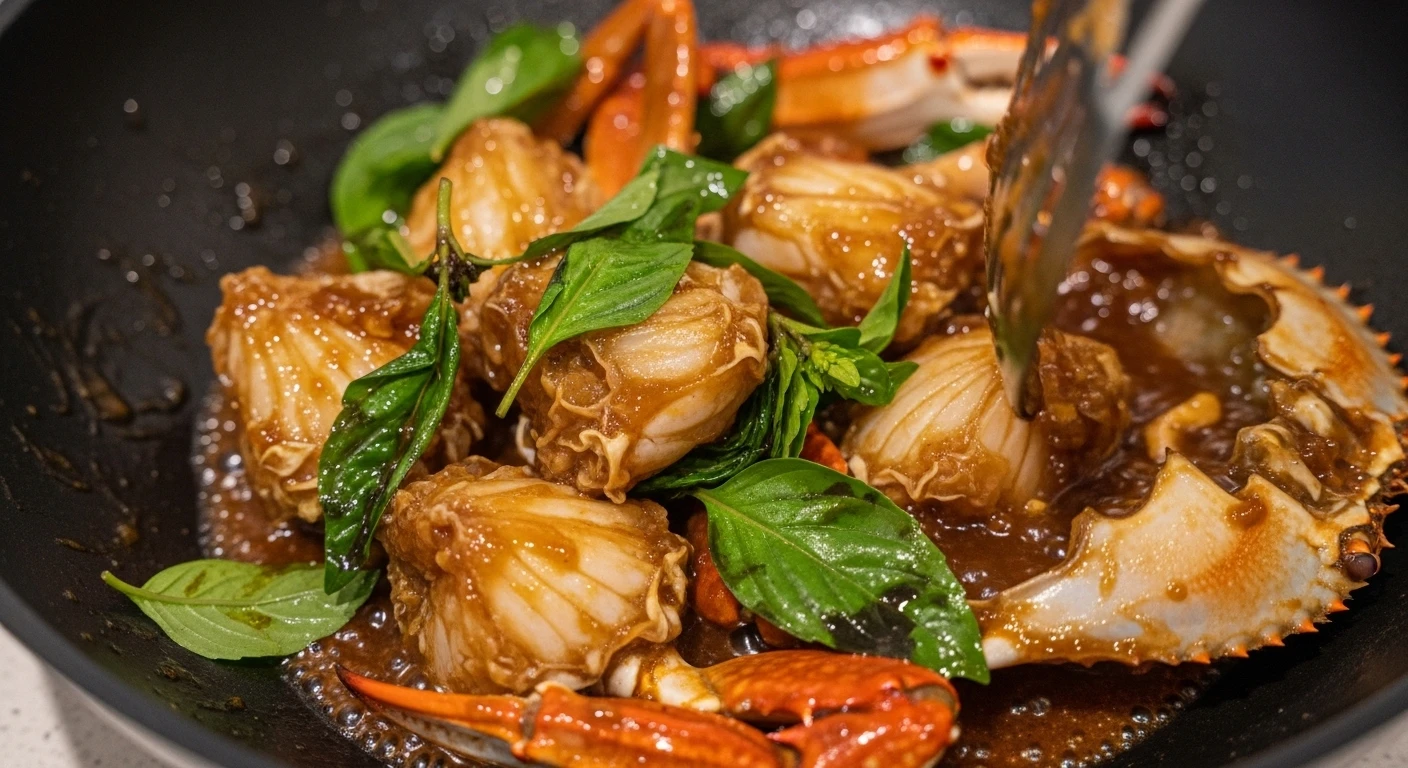 Ghẹ tươi đang được sơ chế