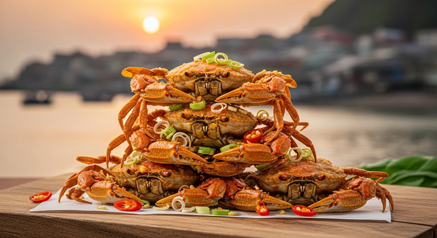 Ghẹ sữa sấy giòn tẩm lá chanh hấp dẫn