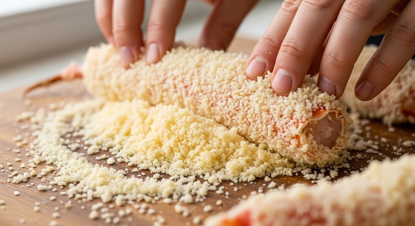 Ghẹ tẩm bột được áo lớp Panko