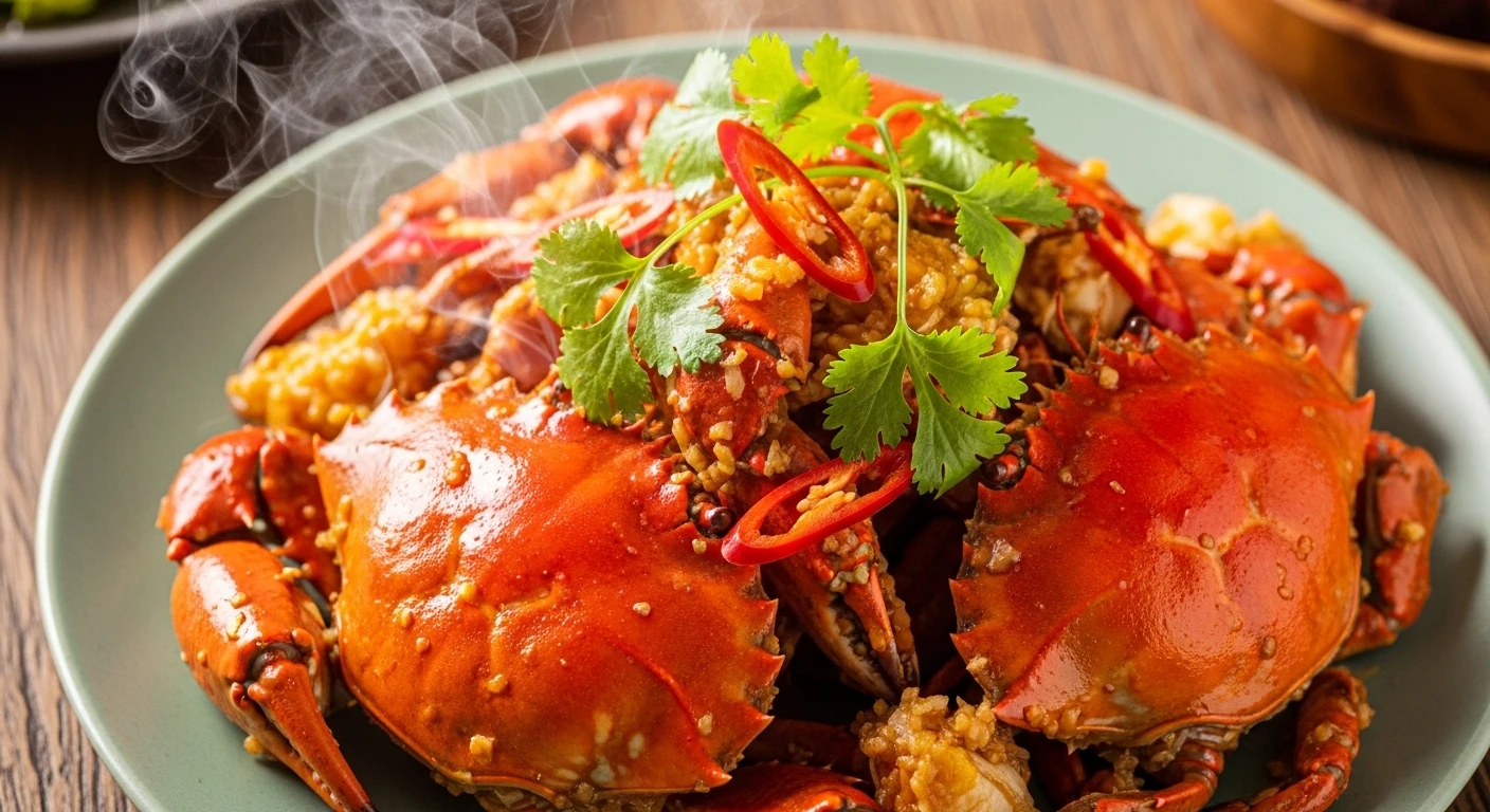 Đĩa ghẹ xào bơ tỏi cay hấp dẫn