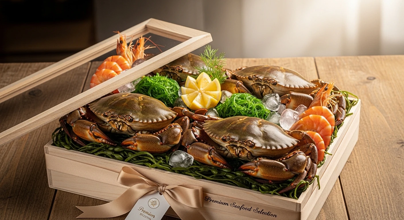 Set cua thịt và cua gạch chất lượng cao được đóng gói đẹp mắt