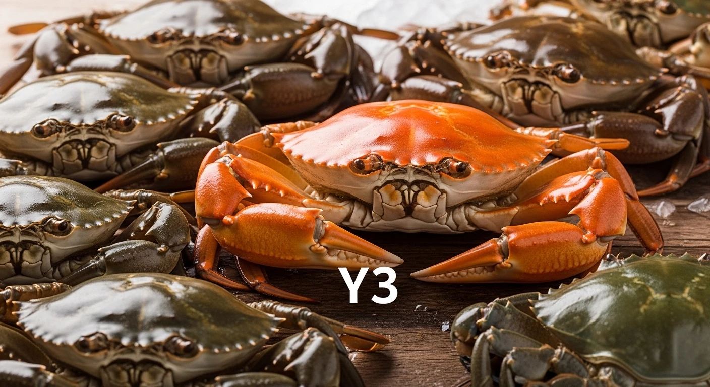 Minh họa các size cua biển khác nhau