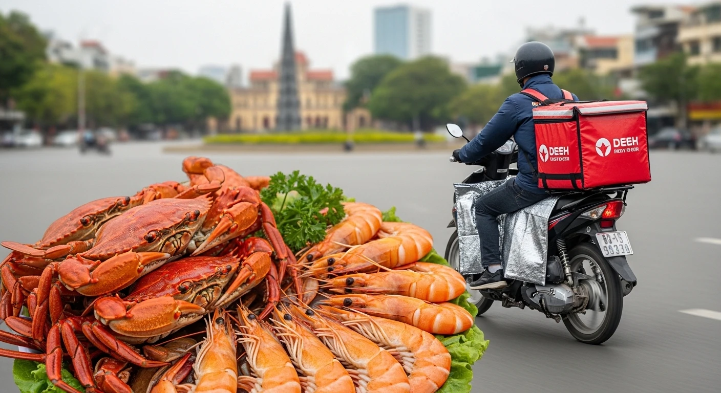 Giao hàng hải sản tươi sống hỏa tốc tại Hà Nội