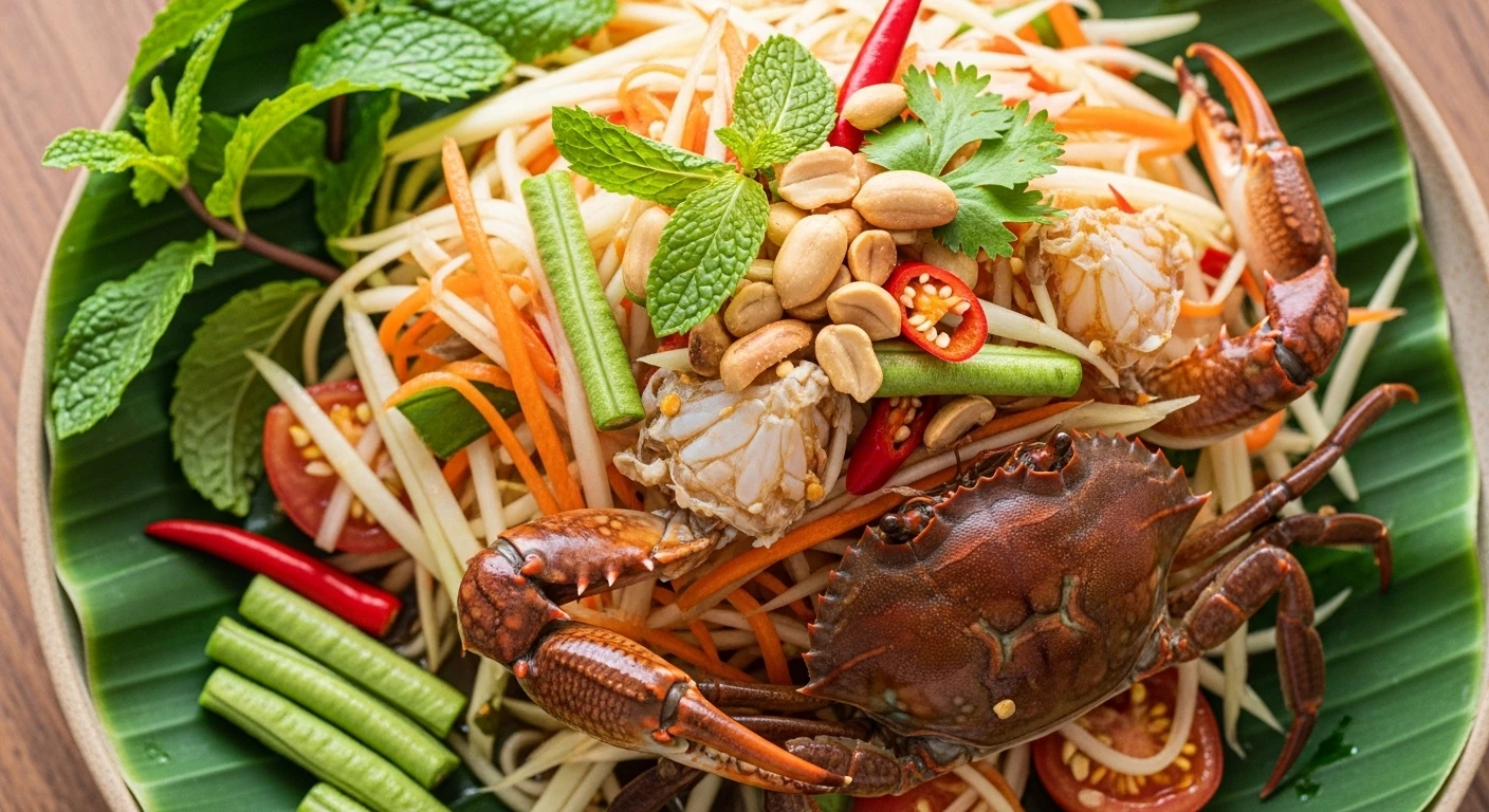 Gỏi Đu Đủ Ba Khía Kiểu Thái